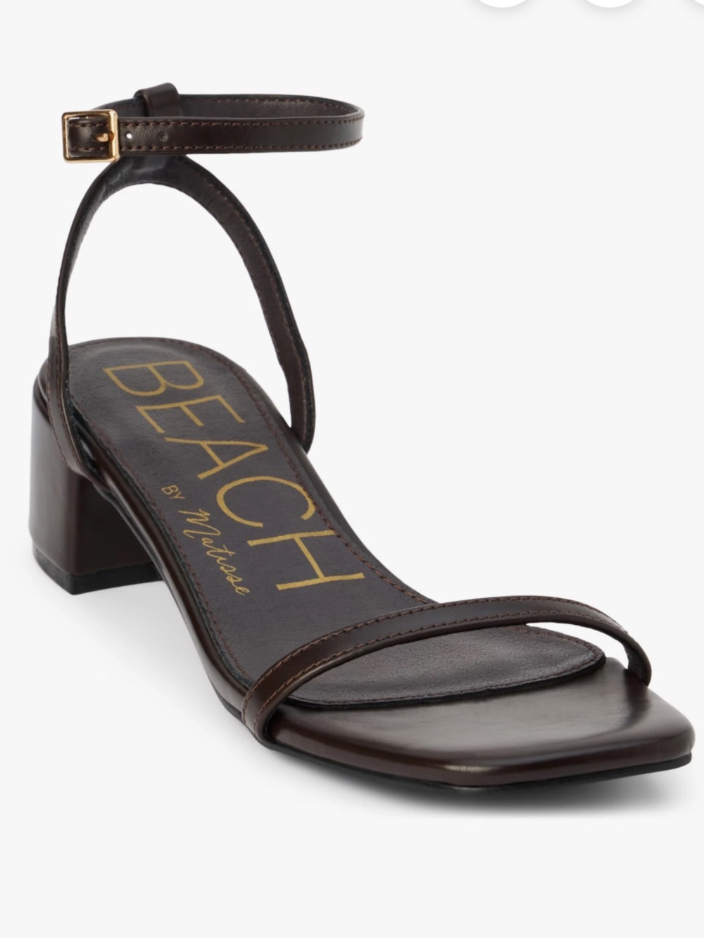 Beach by Matisse Belle Dark Brown Thin Strappy Heeled Sandals 8M